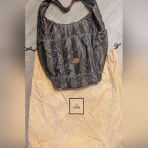 FENDI PEQUIN hobo Shoulder Bag+ Dust Bag🤎